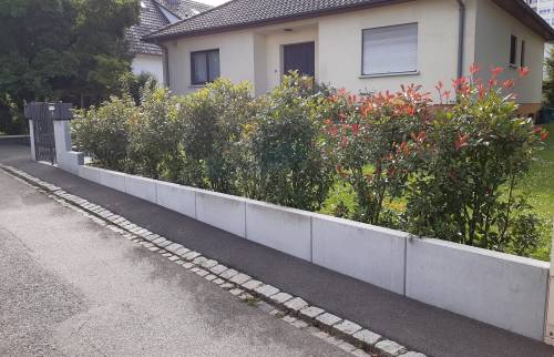 Mur en L béton à Riedisheim