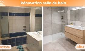 Avant après rénovation salle de bain 