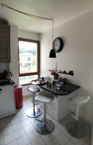 Cuisine avant les travaux de pose d'une verrière - Paris 17
