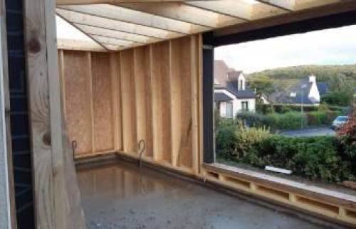 Travaux en cours pour une extension 