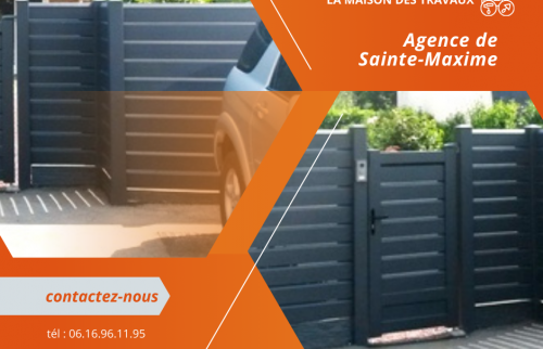 Installation d'une Clôture et Portillons en Aluminium Peint à Sainte-Maxime