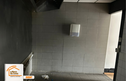 La Maison des Travaux Moûtiers, carrelage salle d’eau, buanderie fonctionnelle entreprise, travaux d’aménagement Albertville, artisans rénovation Savoie