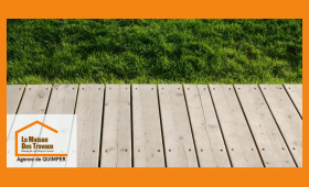 Superbe terrasse en bois sur plots réglables