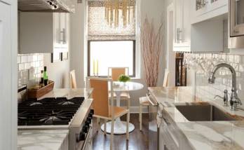 Cuisine en longueur avec coin repas 