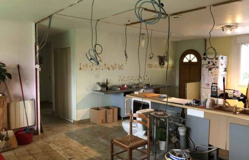 Réalisation d'une cuisine ouverte à La-Chapelle-Saint-Sauveur 44370 La Maison Des Travaux d’Ancenis