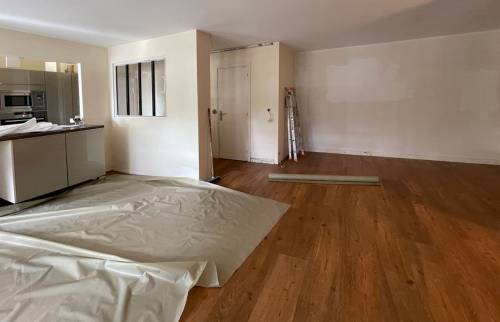 Revêtement de sol phase travaux