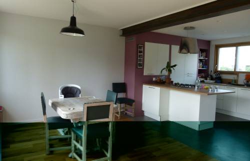 Coin repas côté salon sur façade avant pavillon - Magn-en-Vexin (95420)