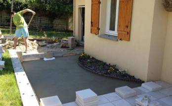 Délimitation de la terrasse à Aubière 