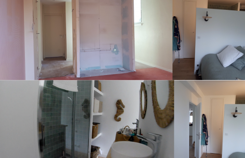 Avant/Après cuisine et chambre 