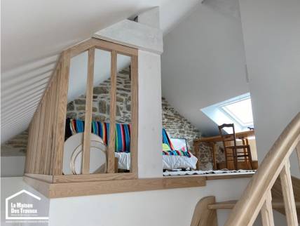 Création d'un escalier en bois