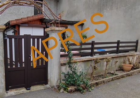 Menuiserie extérieure après travaux de rénovation de portail et clôture - Meximieux 01