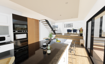 Cuisine moderne sur deux niveaux - Aperçu