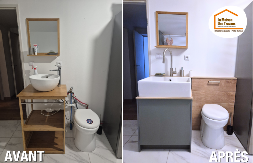 La Maison des Travaux Pays de Gex, La Maison des Travaux Bassin Genevois Pays de Gex, création buanderie Valserhône, aménagement petit espace Pays de Gex, rénovation salle d’eau Gex