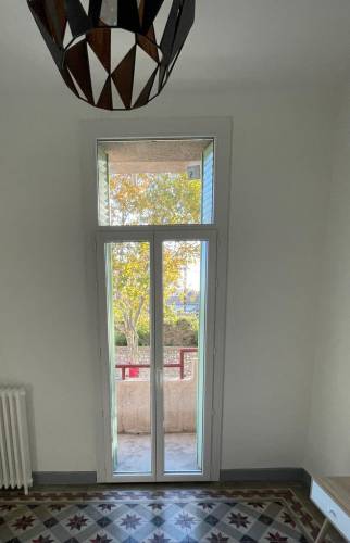 Après : Pose porte vitrée 