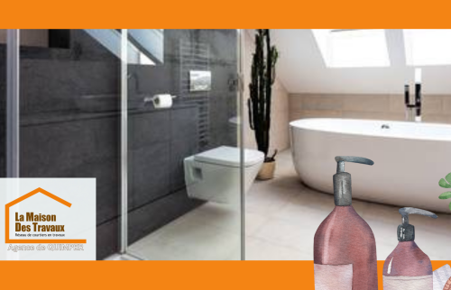 Une salle de bain transformée près de Quimper avec une douche italienne tendance et un aménagement clé en main.