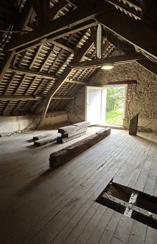 Travaux d’aménagement des combles en cours