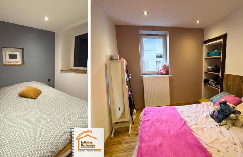 rénovation appartement Combloux, création chambres supplémentaires, redistribution espace logement, rénovation intérieure Haute-Savoie, la maison des travaux chamonix