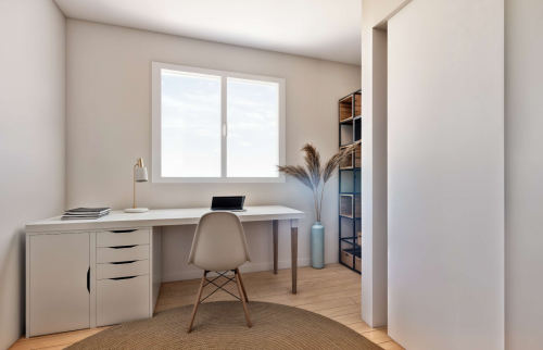 Surélévation de maison de 40 m²  au Landreau - création d'un bureau