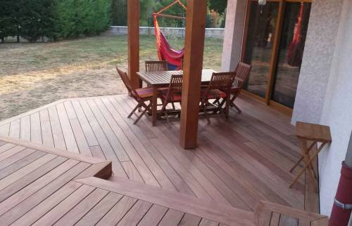 La terasse en cumaru, terminée