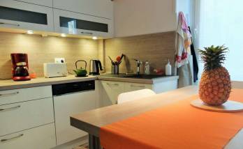 Rénovation complete d'une cuisine, Maison (Lyon Ecully), couleur terracotta