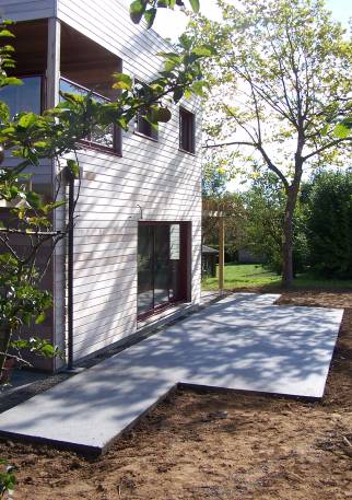 terrasse de 40m²  béton brut à Ploufragan