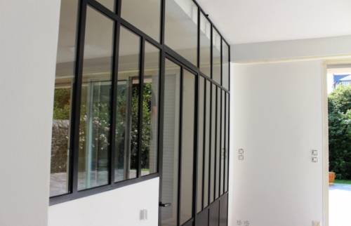 rénovation de cuisine avec pose de porte-verrière