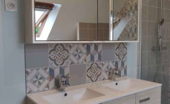 Rénovation salle de bain carreaux de ciment Essonne