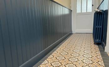 Carreaux ciment peinture couloir Talence