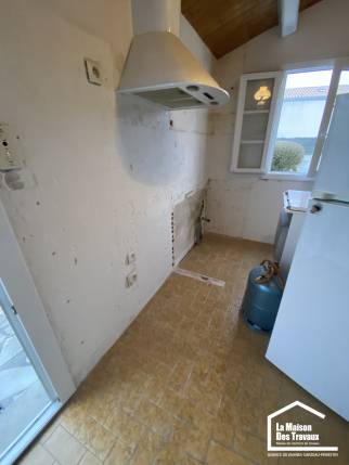 Travaux de rénovation de cuisine en cours