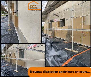 Travaux d'isolation thermique extérieure sur une maison ancienne - Montauban 82000