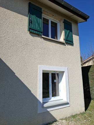 Façade après travaux de transformation de garage en espace habitable - Villars-les-Dombes 01330