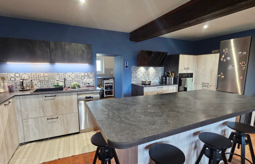 Rénovation ferme bressane - cuisine