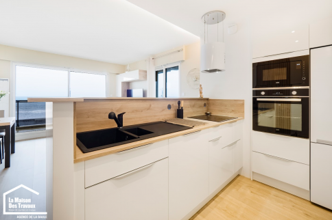 Crédence décor bois