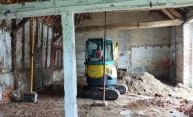 Décaissement pour la dalle béton