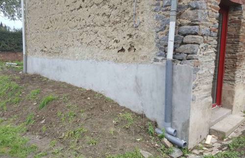 Maison Pleugueneuc reprise soubassement et drainage