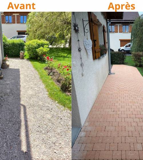 Avant après terrasse Bellevaux