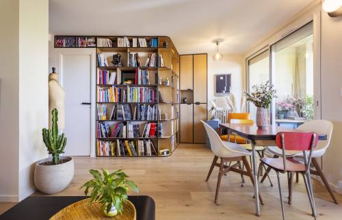 Parquet contrecollé dans le salon