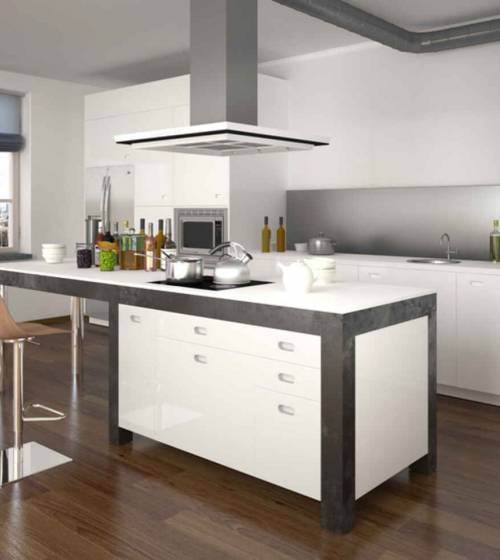 Nouvelle cuisine avec ilot central