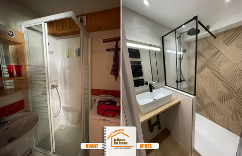 Appartement rénové Méribel, Modernisation salle de bains, Rénovation complète montagne, Artisan rénovation Méribel 73550