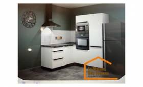 Plan 3D d'une cuisine sur mesure française à Romagnat 