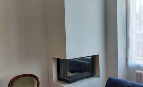 Cheminée avec insert après travaux