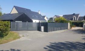Création portail et clôture aluminium à Saint-Lunaire
