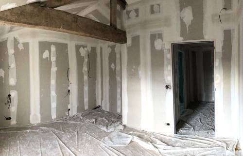 Pendant travaux rénovation d'une chambre