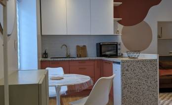 Vue d 'ensemble de la pièce de vie