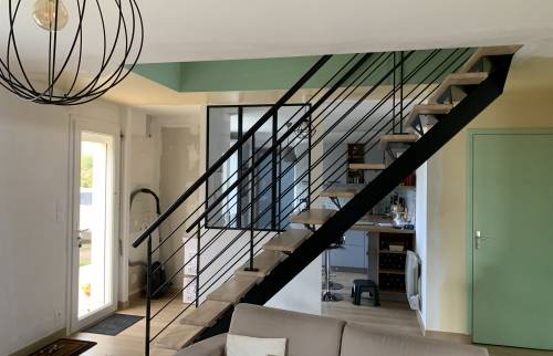 Mise en place d'un escalier monopoutre 