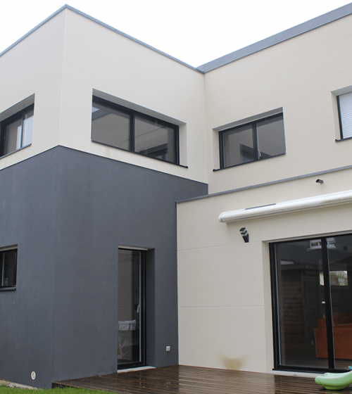 Surélévation de maison à toit plat