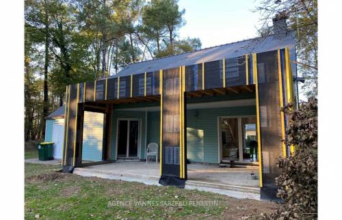 EXTENSION EN BOIS PAR LE COURTIER DE LA MAISON DES TRAVAUX VANNES SARZEAU PENESTIN