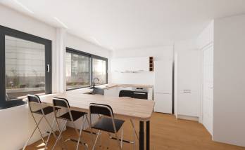 Rénovation de cuisine, revêtement de sol et meuble télé à Antony