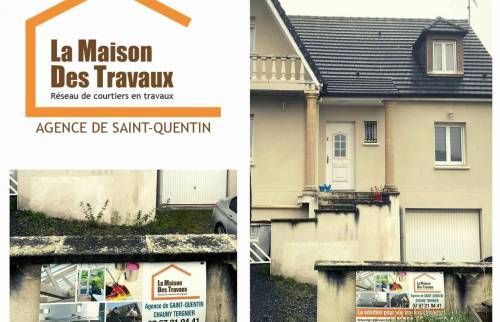 La façade de la maison avec sa nouvelle porte 