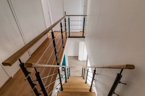 Escalier bois et métal Le Creusot